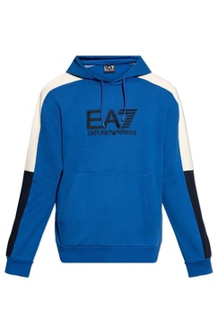 Ea7 Emporio Armani Logo Printed Drawstring Hoodie