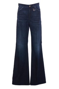 Dondup Logo-Patch Wide-Leg Jeans