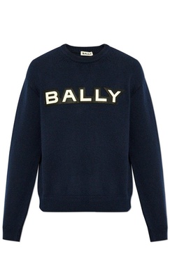 Bally Logo Patch Crewneck Knitted Jumper