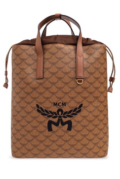 MCM Visetos Printed Drawstring Backpack