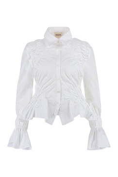 Khaite Ruffled Button-Up Shirt