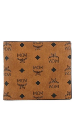 MCM All-Over Logo Printed Bi-Fold Wallet