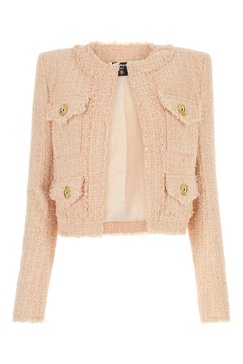 Balmain Collarless Cropped Jacket