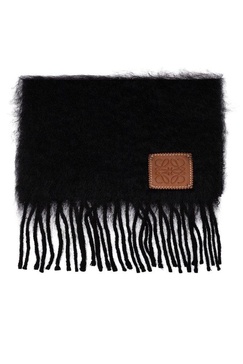 Loewe Logo Patch Fringed Scarf