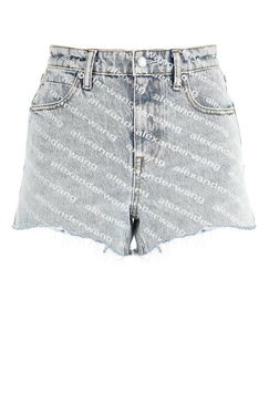 Alexander Wang Bite Logo Denim Shorts