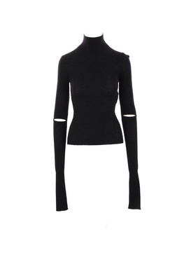 Ann Demeulemeester Olenka Cut-Out Turtleneck Sweater