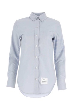 Thom Browne Logo Patch Long-Sleeved Shirt