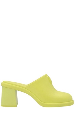 Miu Miu Logo Debossed Heeled Mules