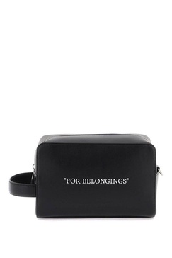 Off-White Quote-Print Zip-Up Wash Bag