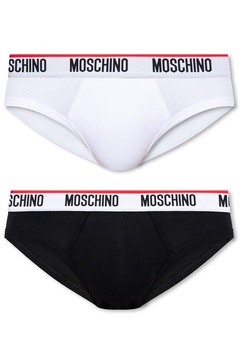 Moschino Logo-Waistband 2-Pack Briefs