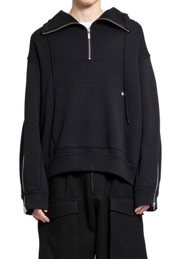 Helmut Lang Funnel Neck Drawstring Sweatshirt