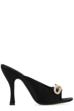 Ferragamo Embellished Bow-Detailed Slip-On Mules