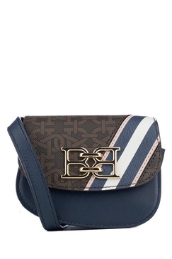 Bally Logo-Plaque Foldover Top Shoulder Bag