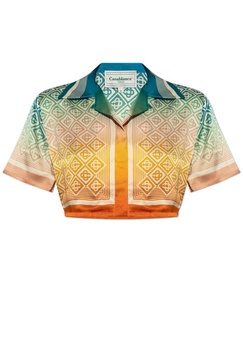 Casablanca Gradient Monogram Cropped Shirt