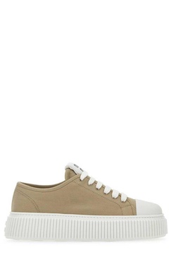 Miu Miu Round-Toe Lace-Up Sneakers