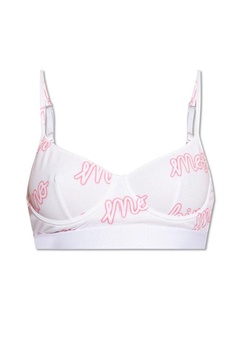 Moschino Logo Printed Stretched Bra