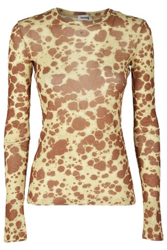 Nanushka Graphic Print Crewneck Long-Sleeve Top