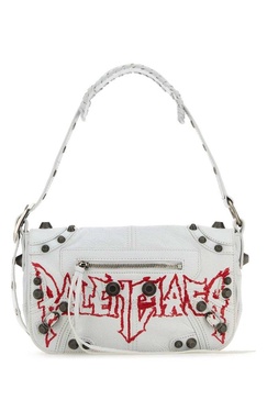 Balenciaga Man White Leather Le Cagole Xs Diy Metal Crossbody Bag