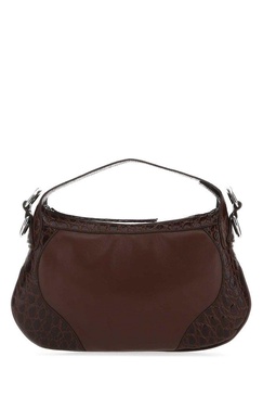 By Far Yana Embossed-Panelled Zipped Shoulder Bag