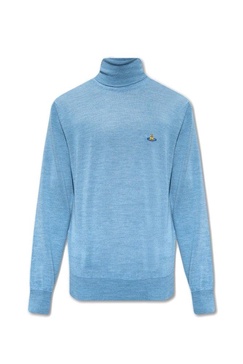 Vivienne Westwood Orb Embroidered Turtleneck Knit Jumper