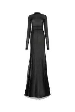 Ann Demeulemeester Long Sleeved Crewneck Maxi Dress