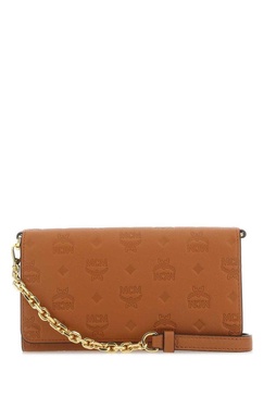 MCM Aren Monogram Embossed Crossbody Wallet