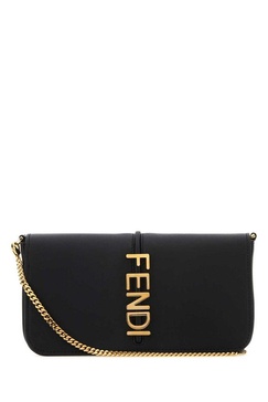 Fendi Fendigraphy Logo Lettering Chain-Link Wallet