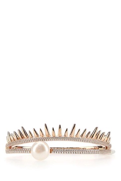 APM Monaco Pearl Embellished Spike Bracelet