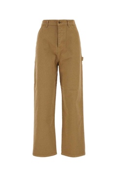 Miu Miu Logo Appliqué Straight-Leg Trousers