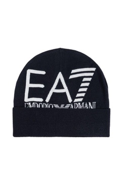 Ea7 Emporio Armani Logo Intarsia-Knit Beanie