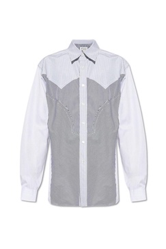 Maison Margiela Panelled Striped Button-Up Shirt