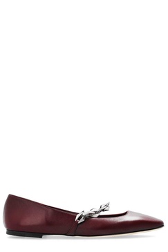 Jimmy Choo Tilda Square-Toe Ballet Flats