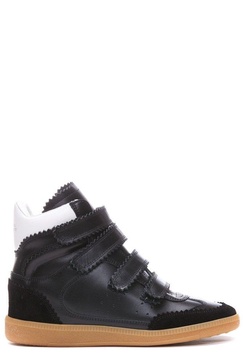 Isabel Marant Bilsy Leather & Suede High-Top Wedge Sneaker