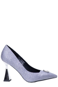 Karl Lagerfeld Debut Brooch Court Glittered Pumps