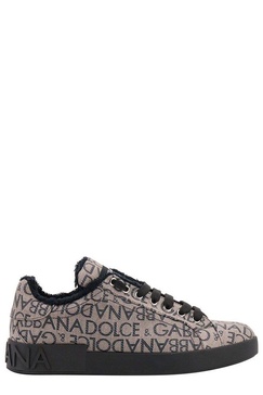 Dolce & Gabbana Allover Logo Jacquard Portofino Sneakers