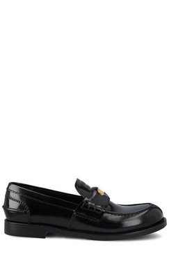 Miu Miu Logo-Plaque Slip-On Loafers