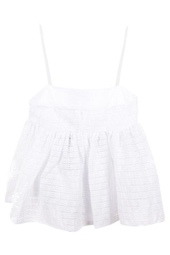 Cecilie Bahnsen Ruffle-Detail Spaghetti Straps Top