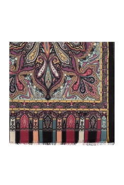 Etro Graphic Printed Frayed-Edge Scarf