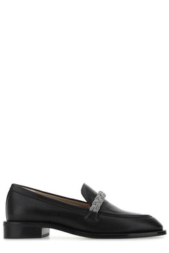 Stuart Weitzman Embellished Braided Loafers