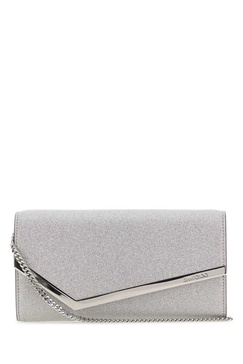 Jimmy Choo Bonny Glitter Chain-Linked Clutch Bag