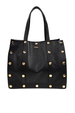 Moschino Studded Logo Plaque Tote Bag