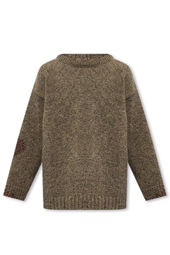 Maison Margiela Mended Intarsia-Knitted Crewneck Jumper