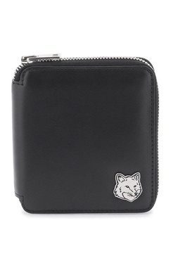 Maison Kitsune Fox Head Zip Around Wallet Portfolio