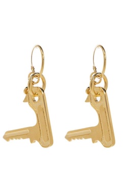 Raf Simons Logo Engraved Key Earring