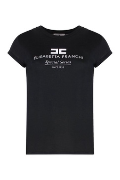 Elisabetta Franchi Logo Printed Crewneck T-Shirt