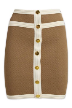 Elisabetta Franchi Two Tone High-Waisted Mini Skirt