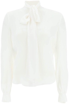 Moschino Bow Detailed Long-Sleeved Shirt