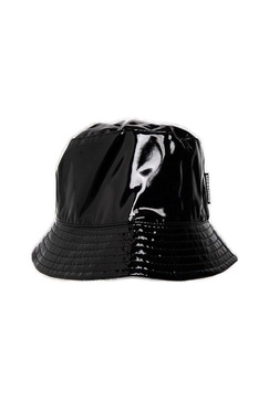 Moschino Logo Patch High-Shine Bucket Hat