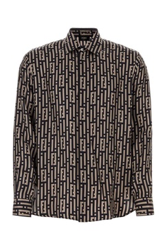 Fendi Monogrammed Collared Long-Sleeved Shirt