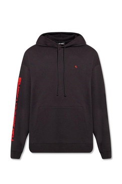 Raf Simons Logo Embroidered Drawstring Hoodie